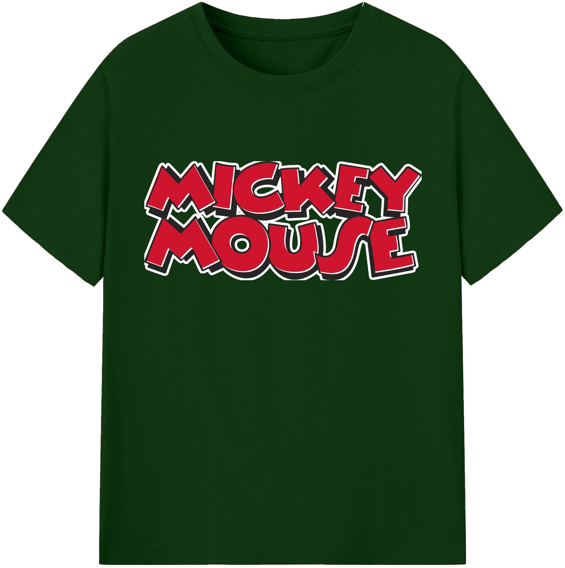 （画像用） ミッキーマウス Mickey Mouse 綿100％半袖Tシャツ（フロントプリント）